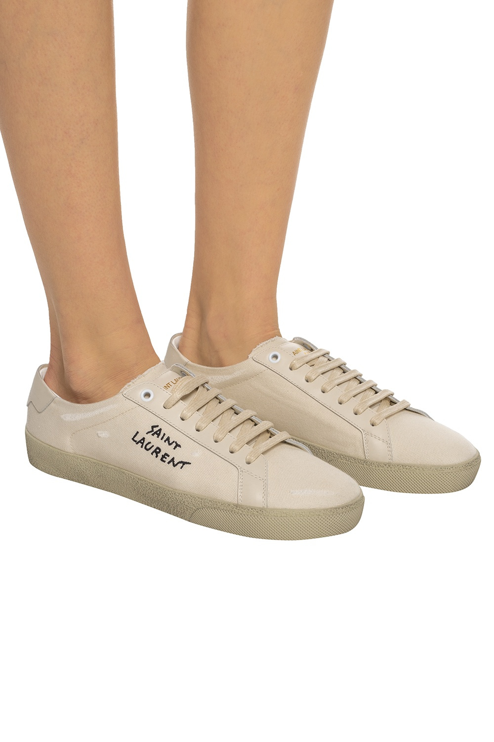 スニーカー Saint Laurent 'Court SL/06' sneakers (610648GUP10 9113) court classic sl/06 embroidered sneakers in canvas and
